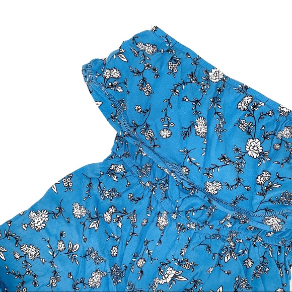 Cotton On Strapless Blue Floral Print Romper - Picture 3 of 6